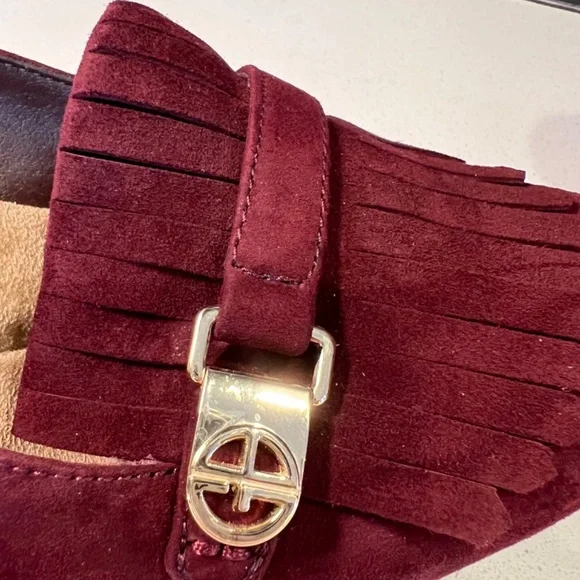 NEW Burgandy Suede Giani Bernini Size 10 Memory foam 2” heels never worn - Picture 5 of 16